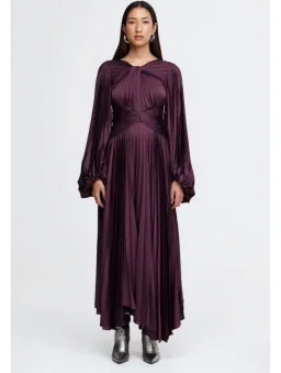 Acler dailley midi dress, plum, size 16 for rent on The Volte - image 1