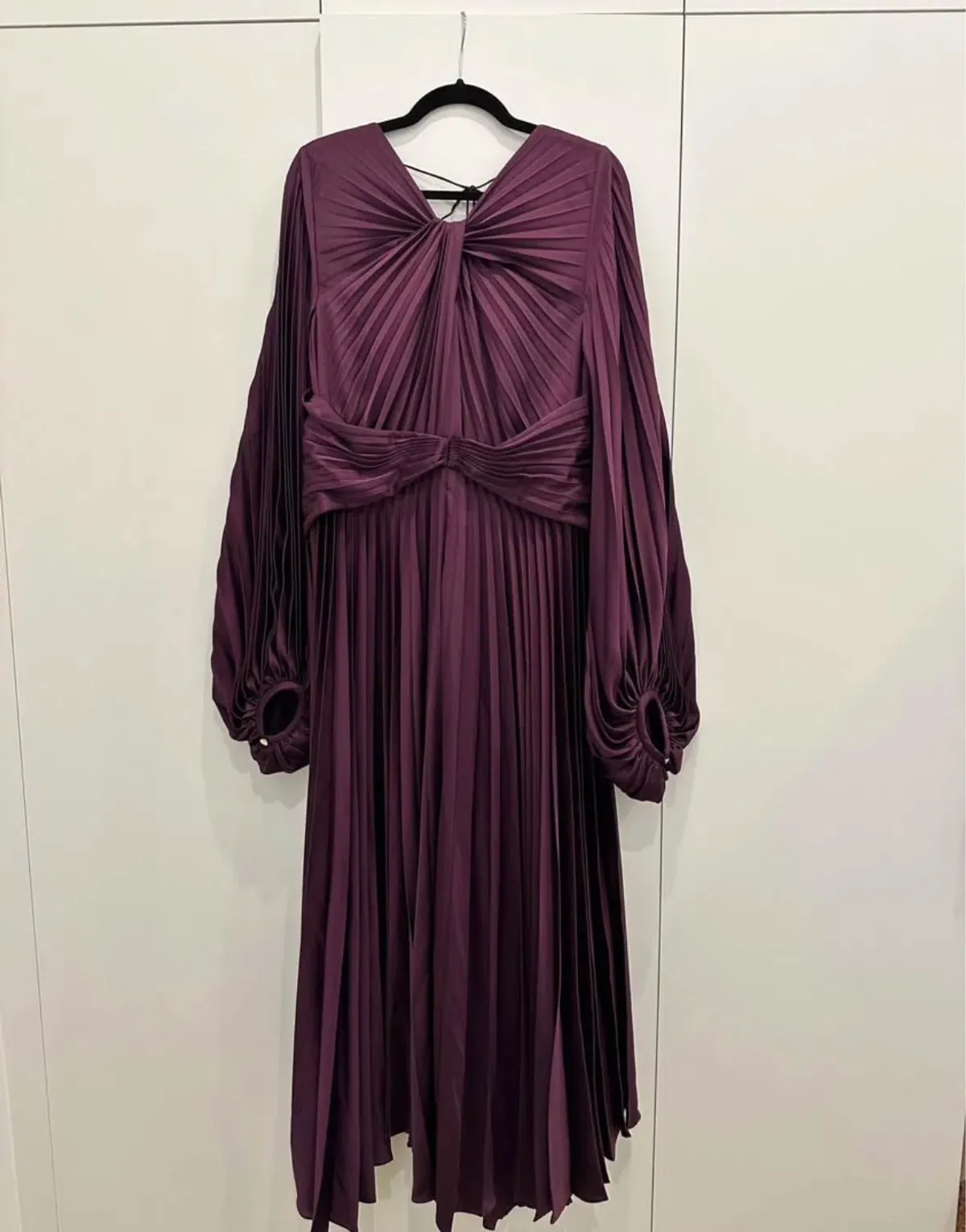 Acler dailley midi dress, plum, size 16 - Image 2