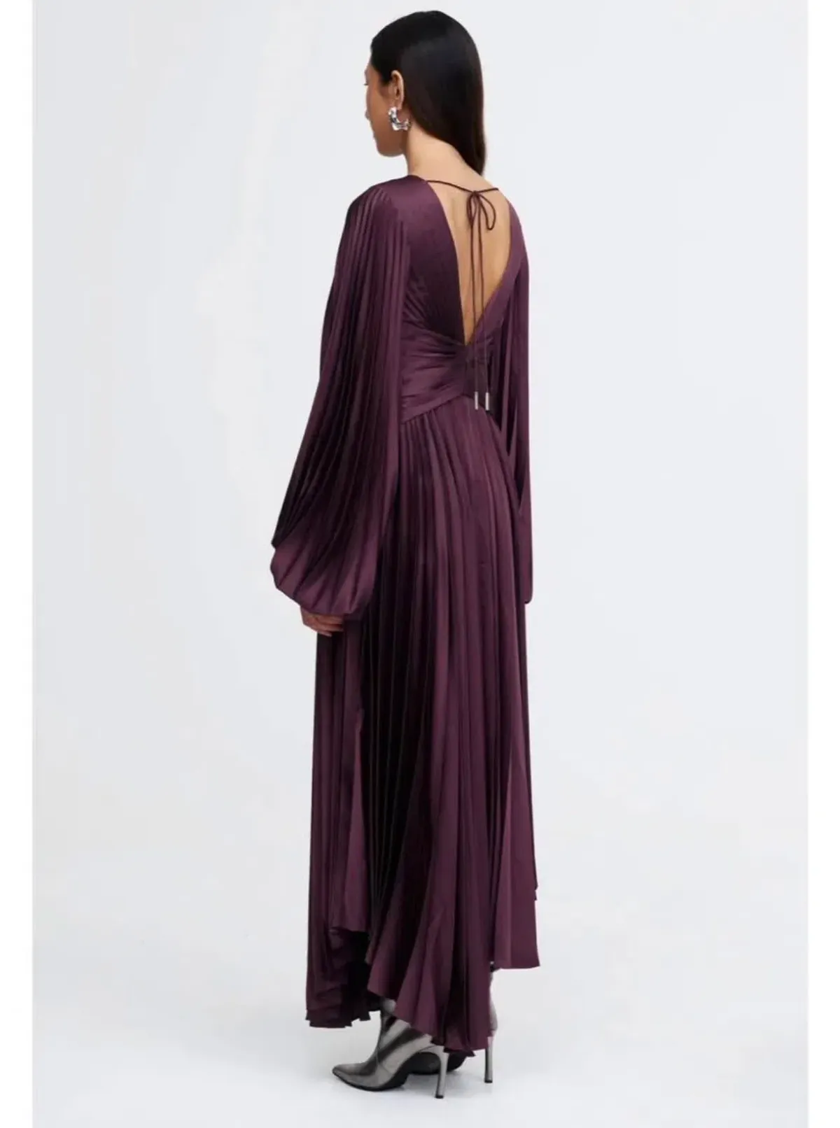 Acler dailley midi dress, plum, size 16 - Image 6