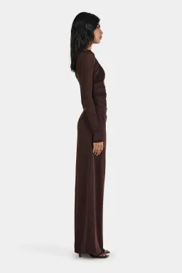 Hansen And Gretel Amy Maxi Dress Chocolate Brown Size 10 for rent on The Volte - image 5