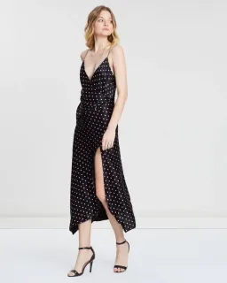 Bec & Bridge Kylie Midi Dress Pink Polka Dot Print Size 10 for rent on The Volte - image 2
