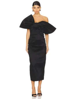 Rachel Gilbert Memphis Midi Dress in Black Size 2 / AU 10 for rent on The Volte - image 1