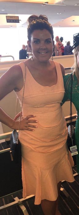 Mossman Finish Line Midi Dress Orange Size 14 for rent on The Volte - image 2