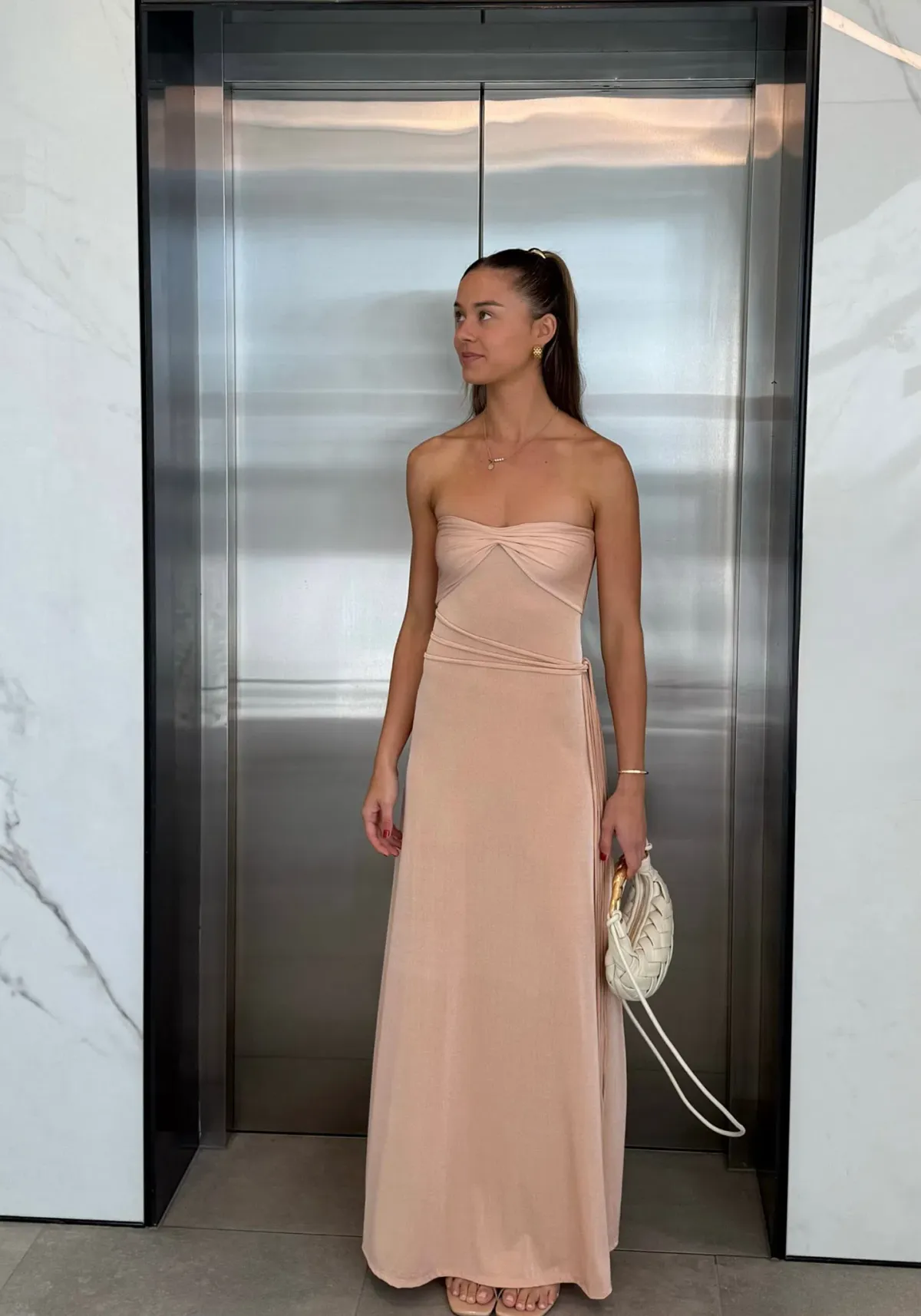 GARMENTS BY EL | JASMINE MAXI DRESS | CHAMPAGNE | SIZE XS-S (AU 6-8) - Image 1