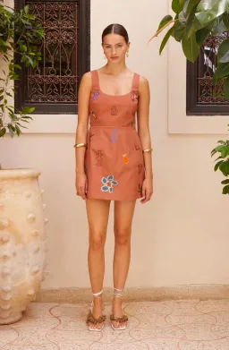 Alemais Dusty Embroidered Mini Dress Size 8 for rent on The Volte - image 1