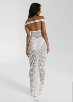 Natalie Rolt Aubrey Dress - White  for rent on The Volte - image 2