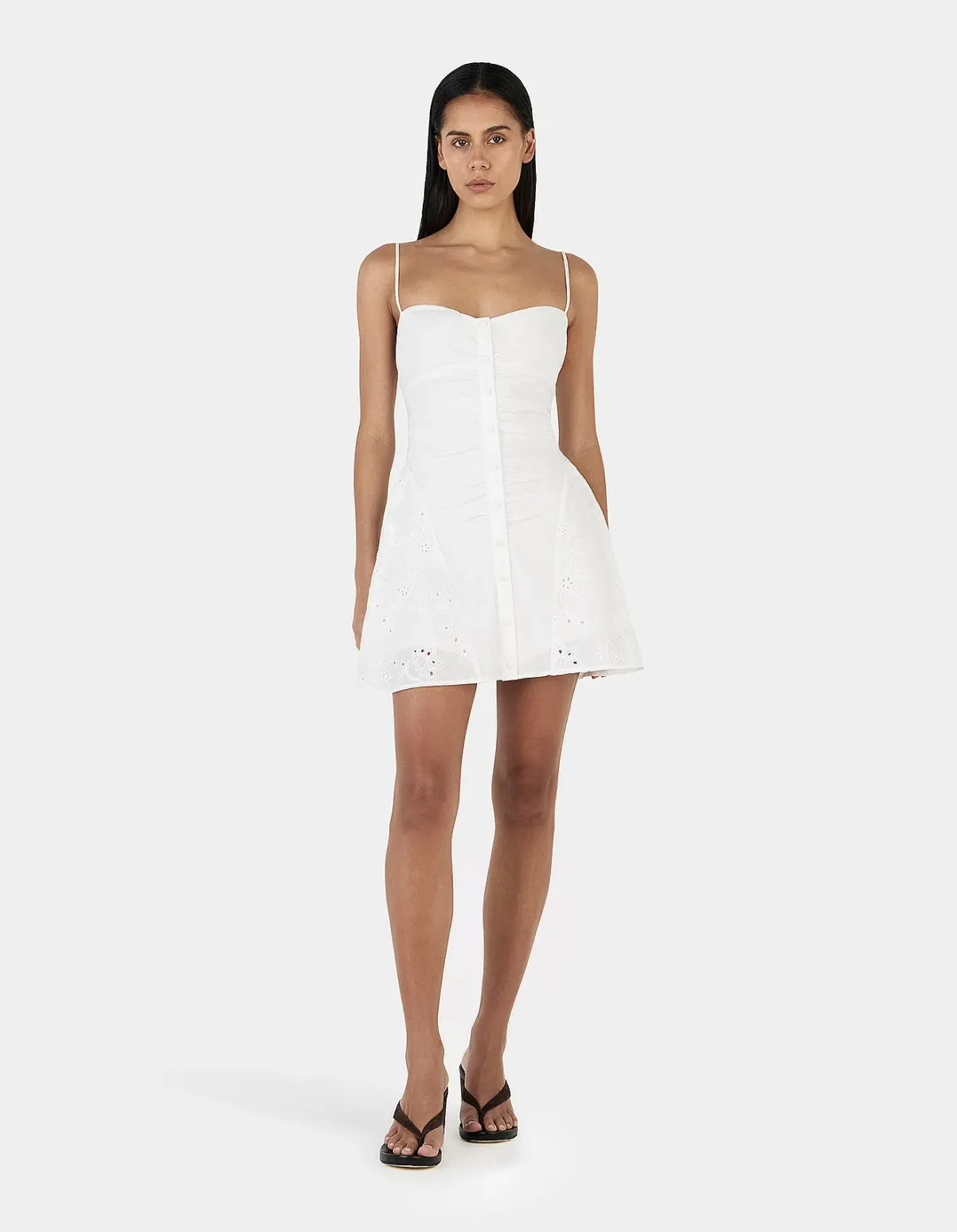 Yash Mini Dress White Anglaise , White Size 10 - Image 1