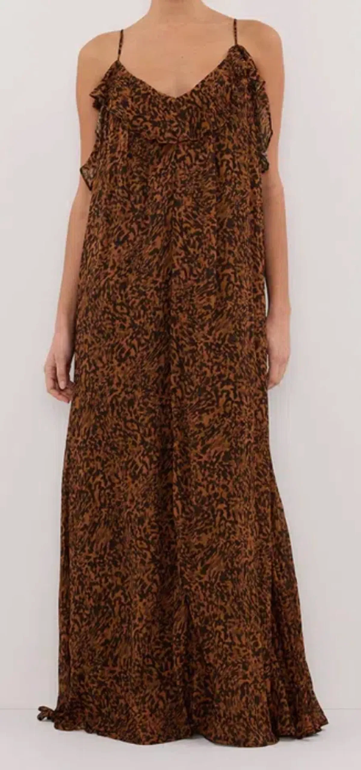 Terra Capri Rust Sleeveless Maxi Dress - Image 1