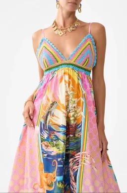 Camilla Bralette Detail Dress in Salty Splendour size L/AU 12 for rent on The Volte - image 4