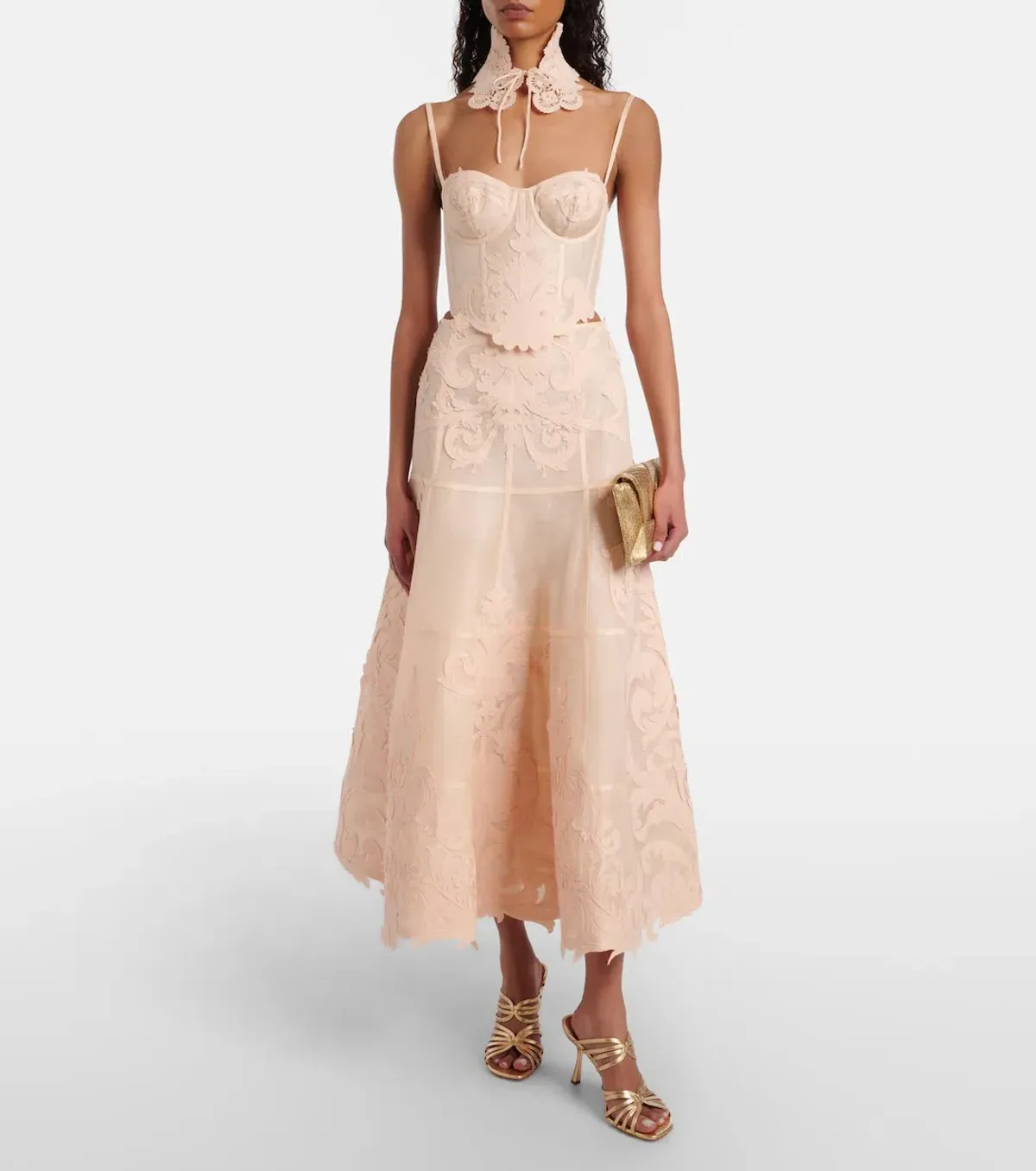 ZIMMERMANN Rebellion Filigree Bodice & Midi Skirt (Size 1) - Image 1