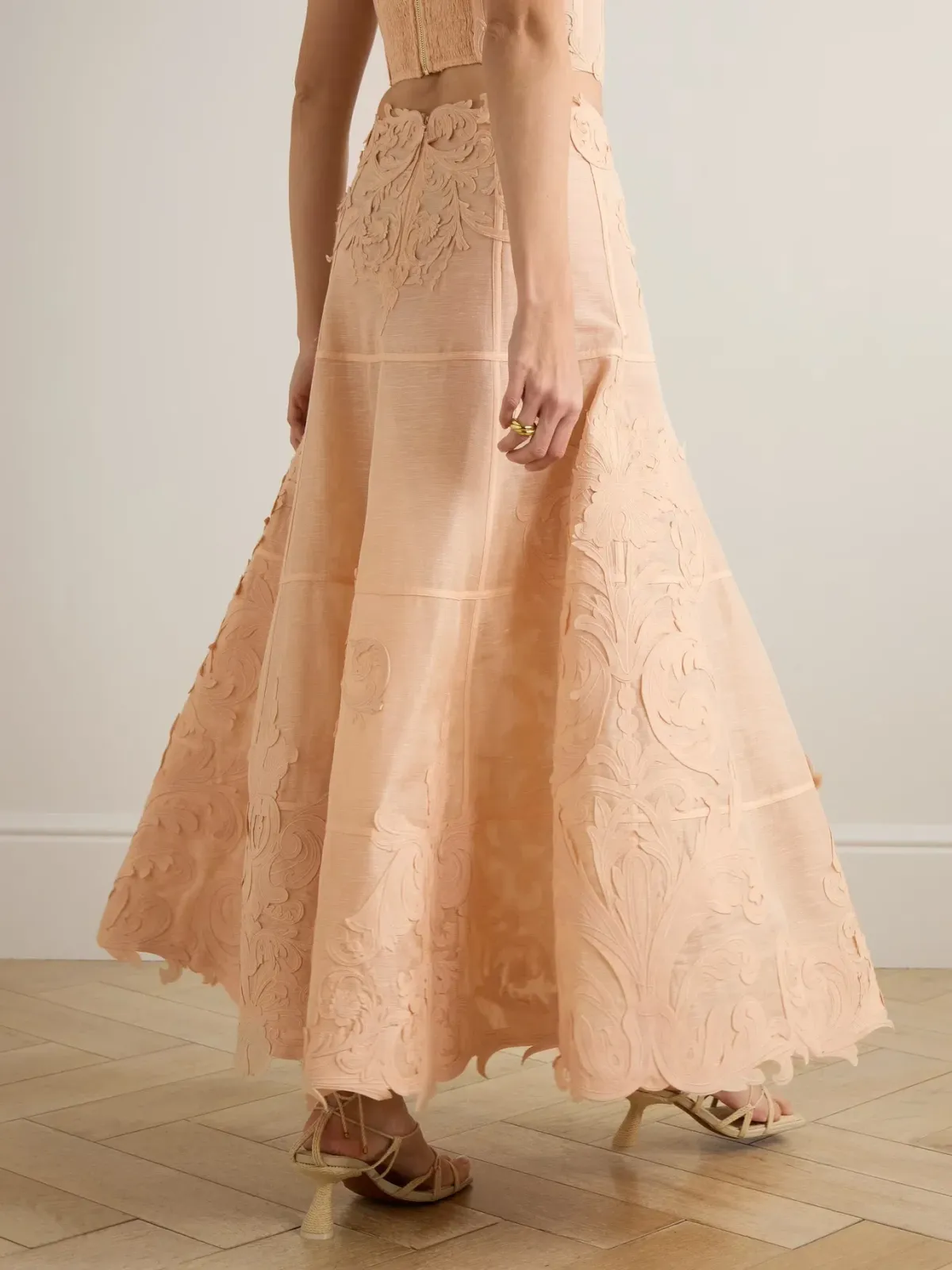 ZIMMERMANN Rebellion Filigree Bodice & Midi Skirt (Size 1) - Image 2