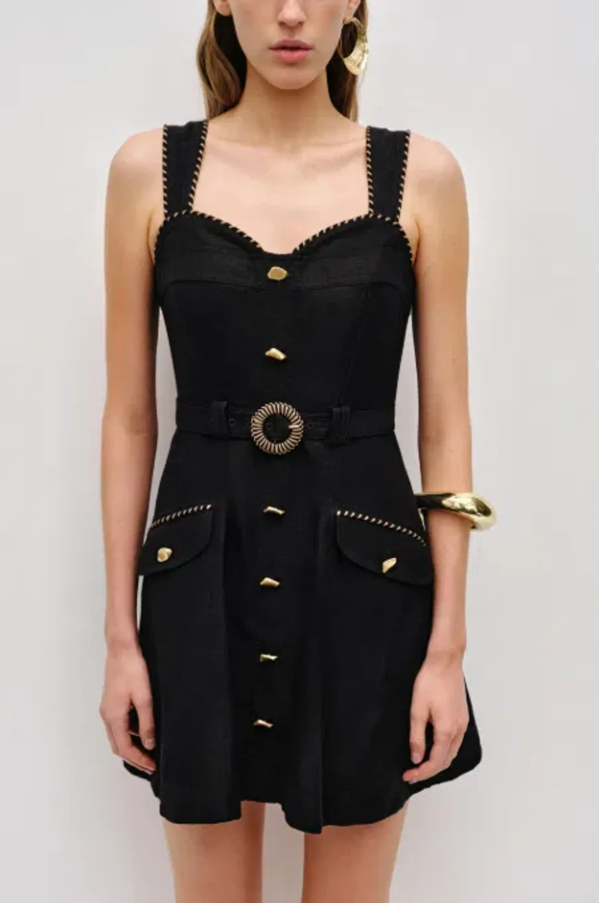 Aje Celeste Utility Black Mini Dress - 10 - Image 5