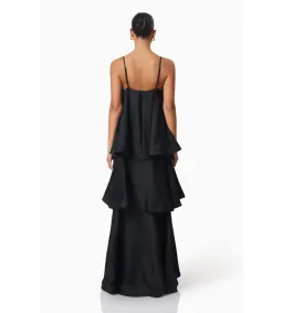 Elliatt Tilly Tiered Maxi Dress in Black Size XS/AU 6 for rent on The Volte - image 4