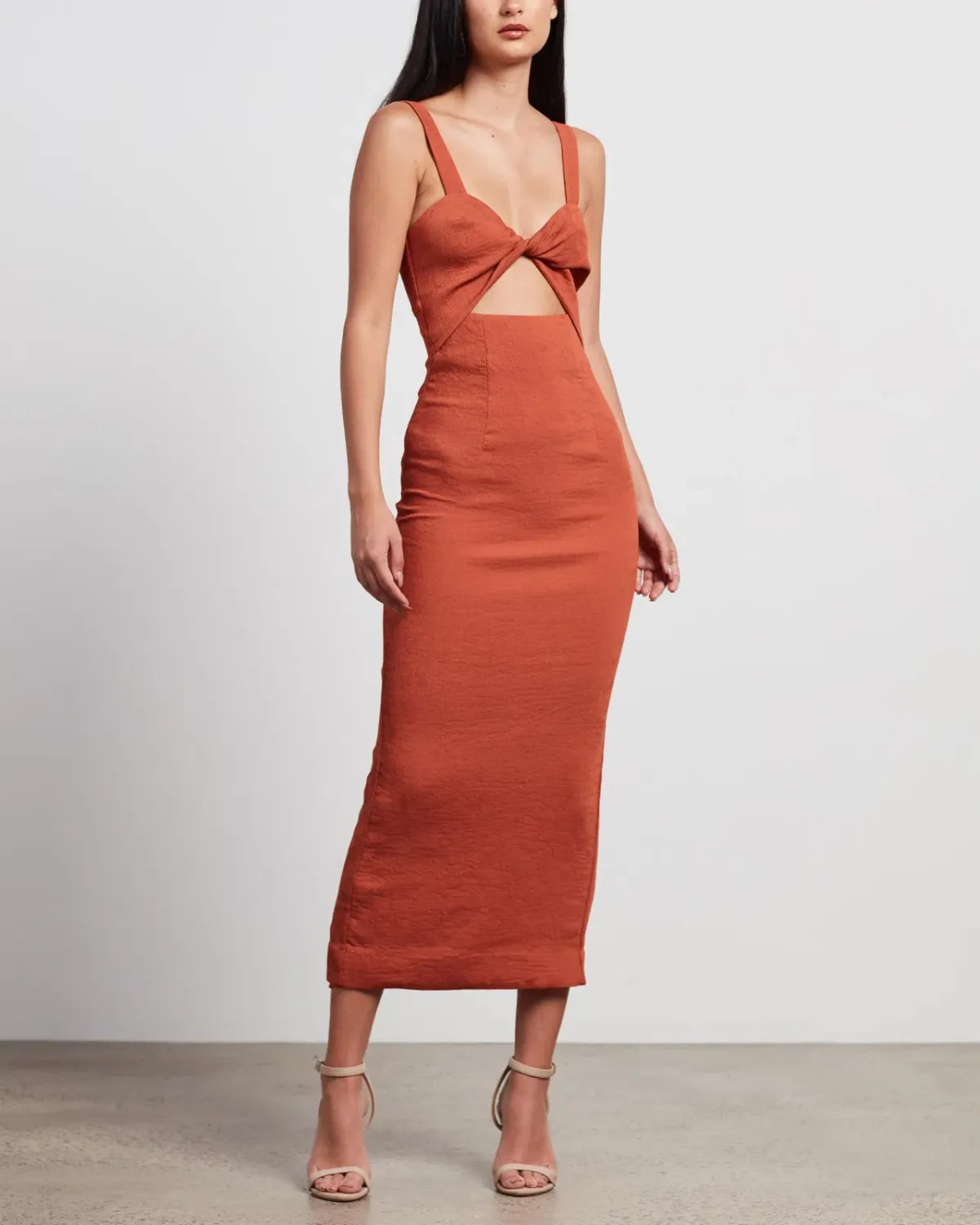 SHONA JOY Simone fitted cutout midi size 6/8 - Image 1