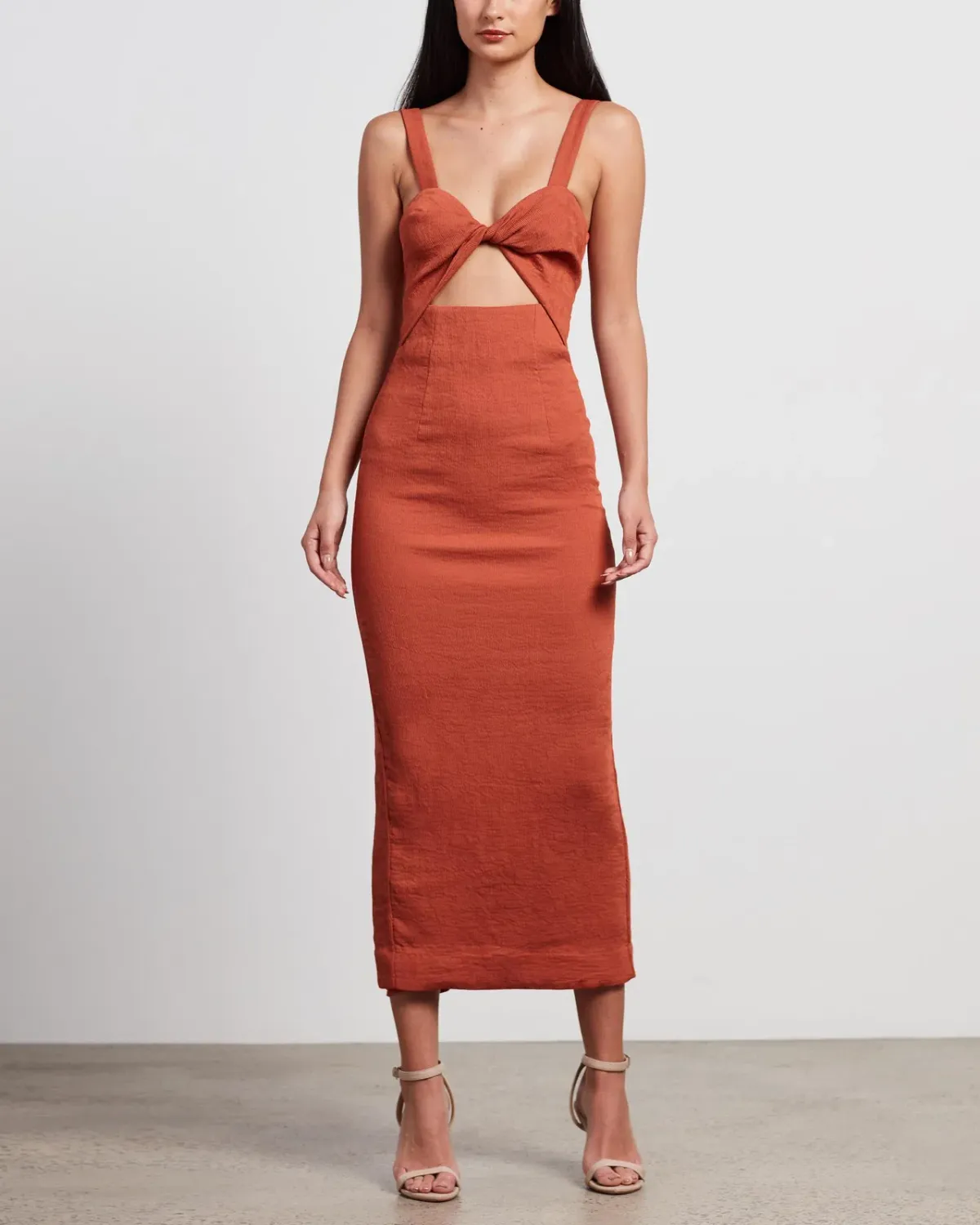 SHONA JOY Simone fitted cutout midi size 6/8 - Image 3