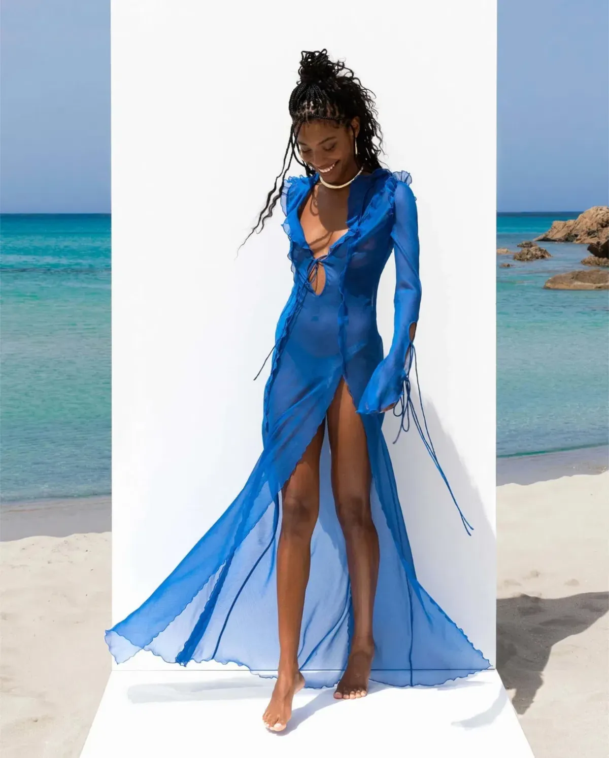 Farretti Dress Blue - Image 1