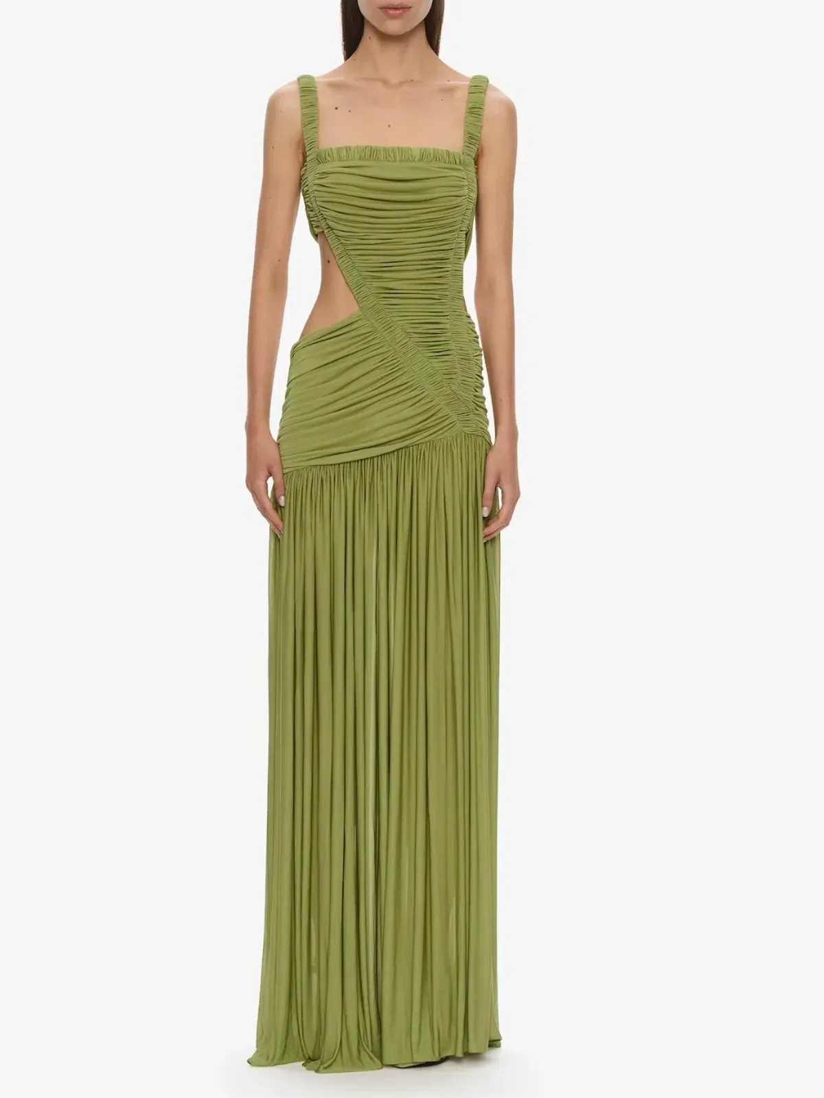 Christopher Esber Orion Separation Gown in Green Olive AU 6 - Image 1