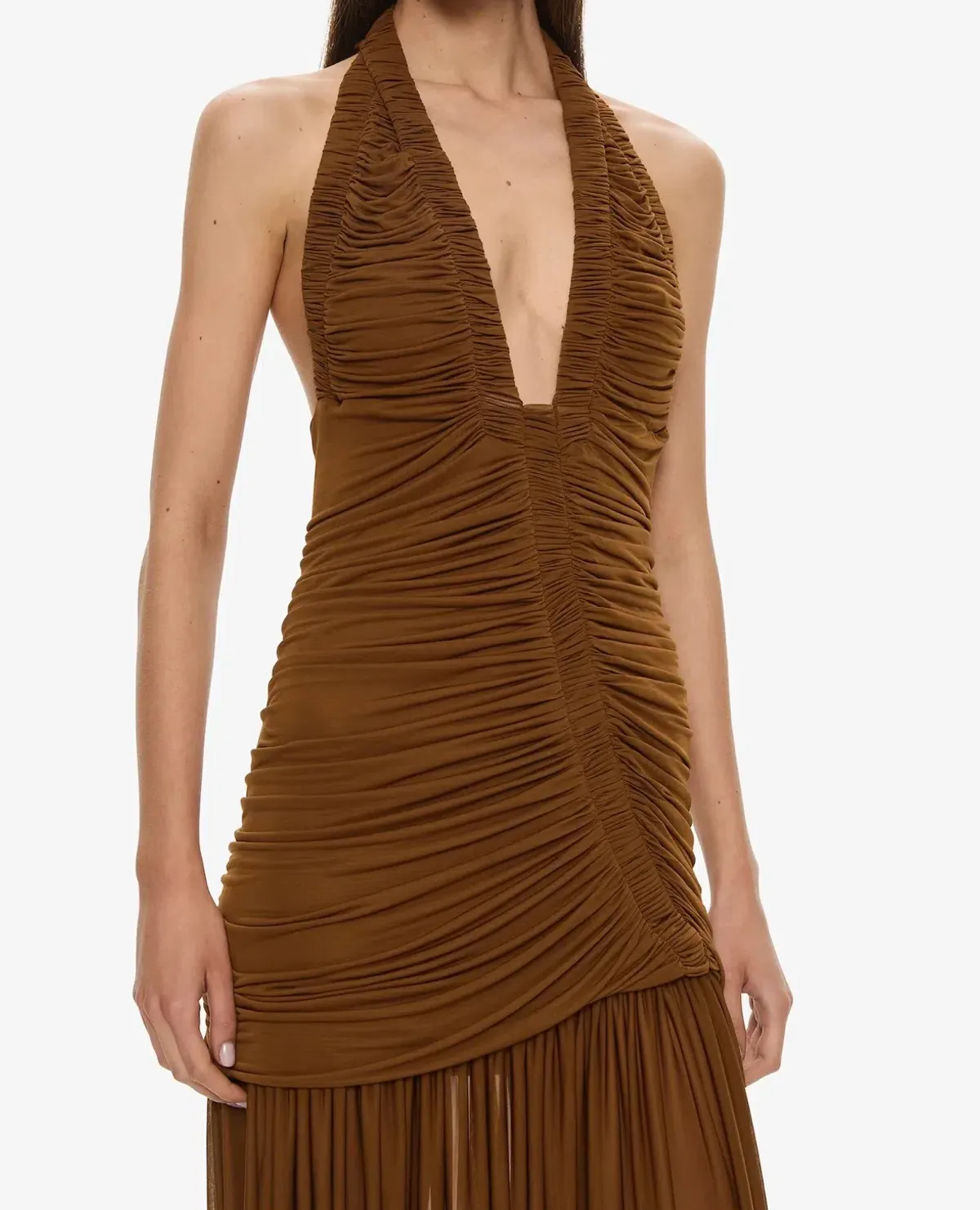 Christopher Esber Orion Gown in Russet Brown AU 6 - Image 3