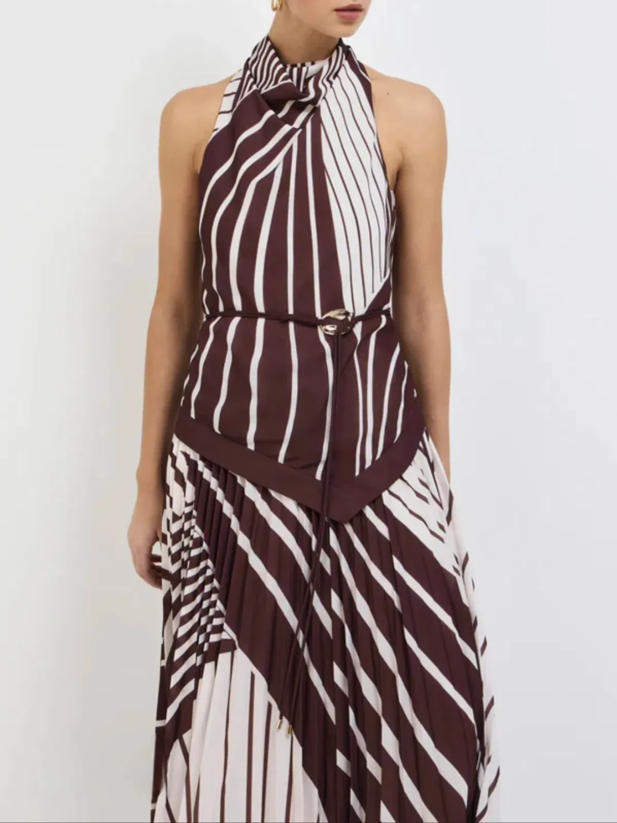 SHEIKE Montmartre Stripe Maxi Dress Size 12 - Image 4