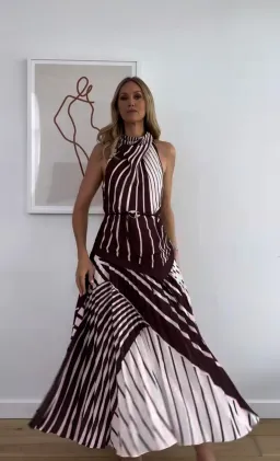 SHEIKE Montmartre Stripe Maxi Dress Size 14 for rent on The Volte - image 7