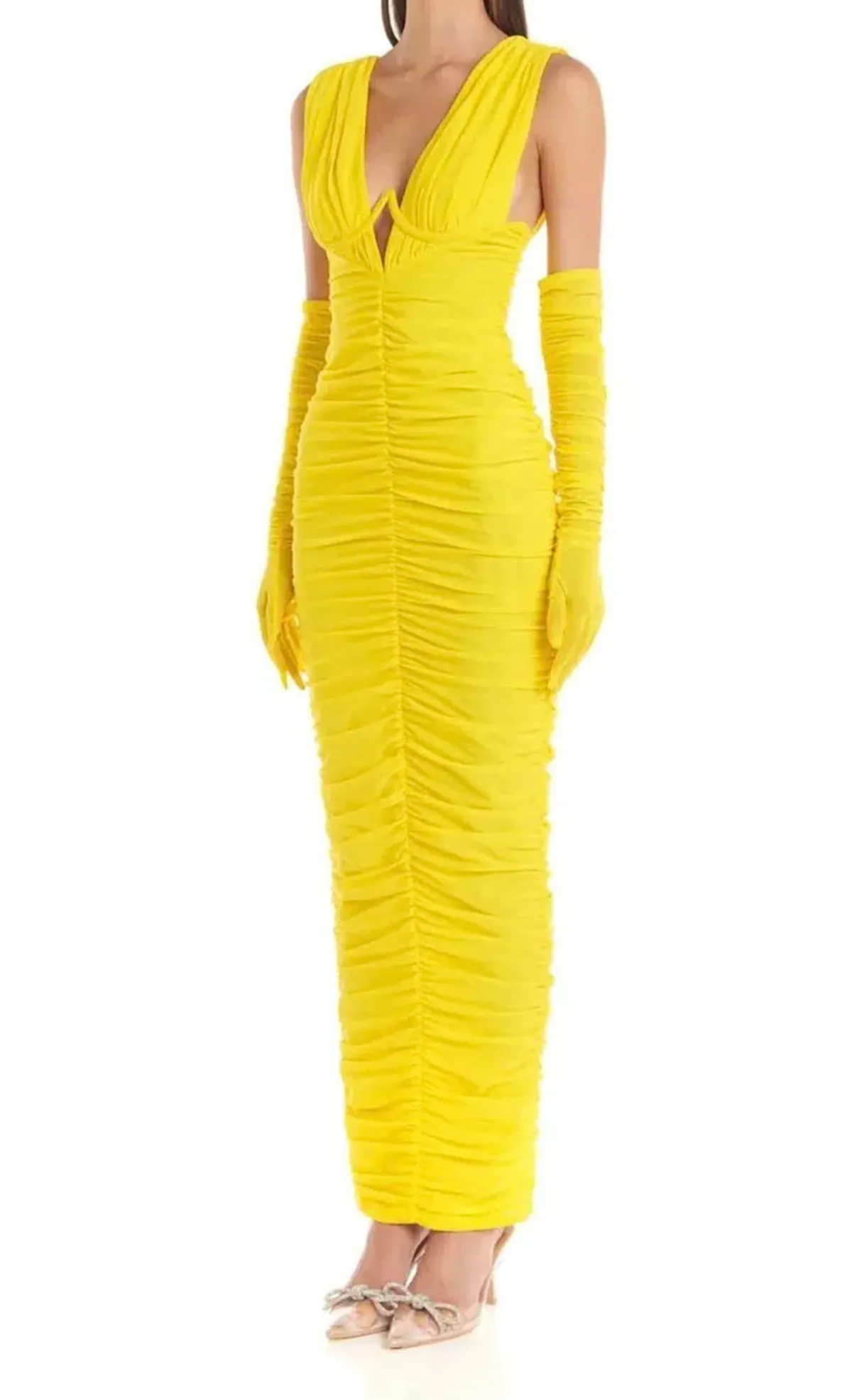Eliya The Label Anna Dress Yellow M/10 - Image 5