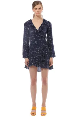 Realisation Par Alexandra Wrap Dress Navy Star Size XS / AU 6 for rent on The Volte - image 4