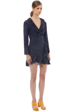 Realisation Par Alexandra Wrap Dress Navy Star Size XS / AU 6 for rent on The Volte - image 5