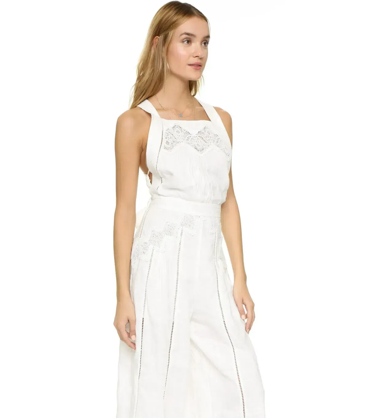 Zimmermann Empire Jumpsuit White Lace Size 0 / AU 6 / XS - Image 4