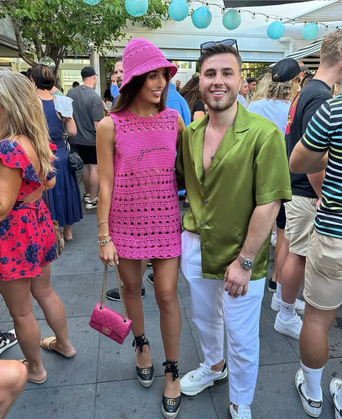 Ganni Crochet Cover Up & Bucket Hat Set Size XS - Image 3