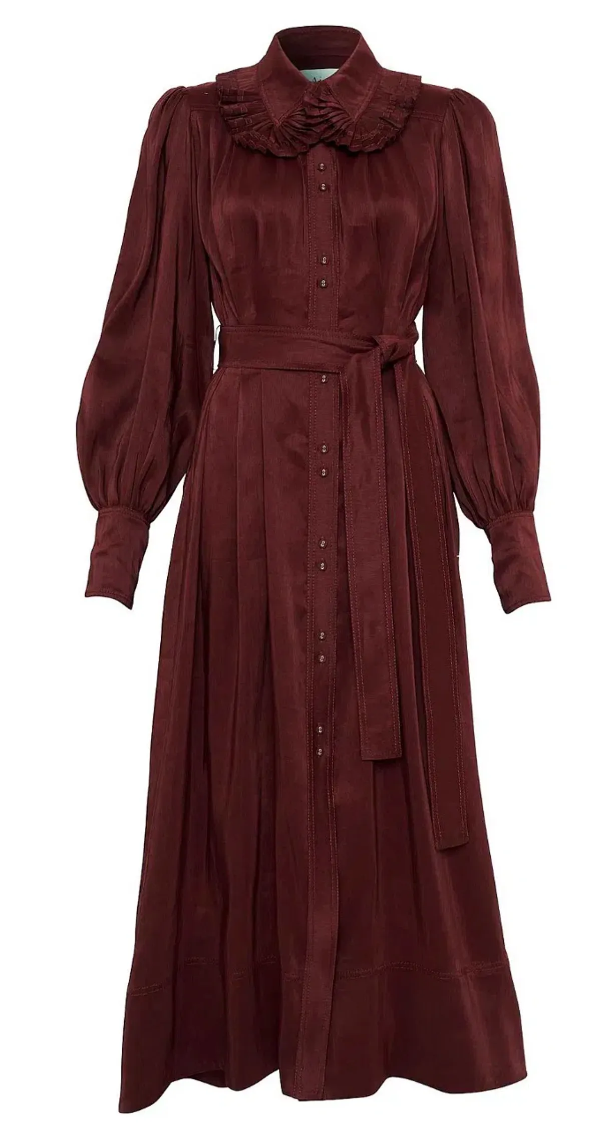 Idealist Pleated Collar Midi Dress (Aje) - Image 1