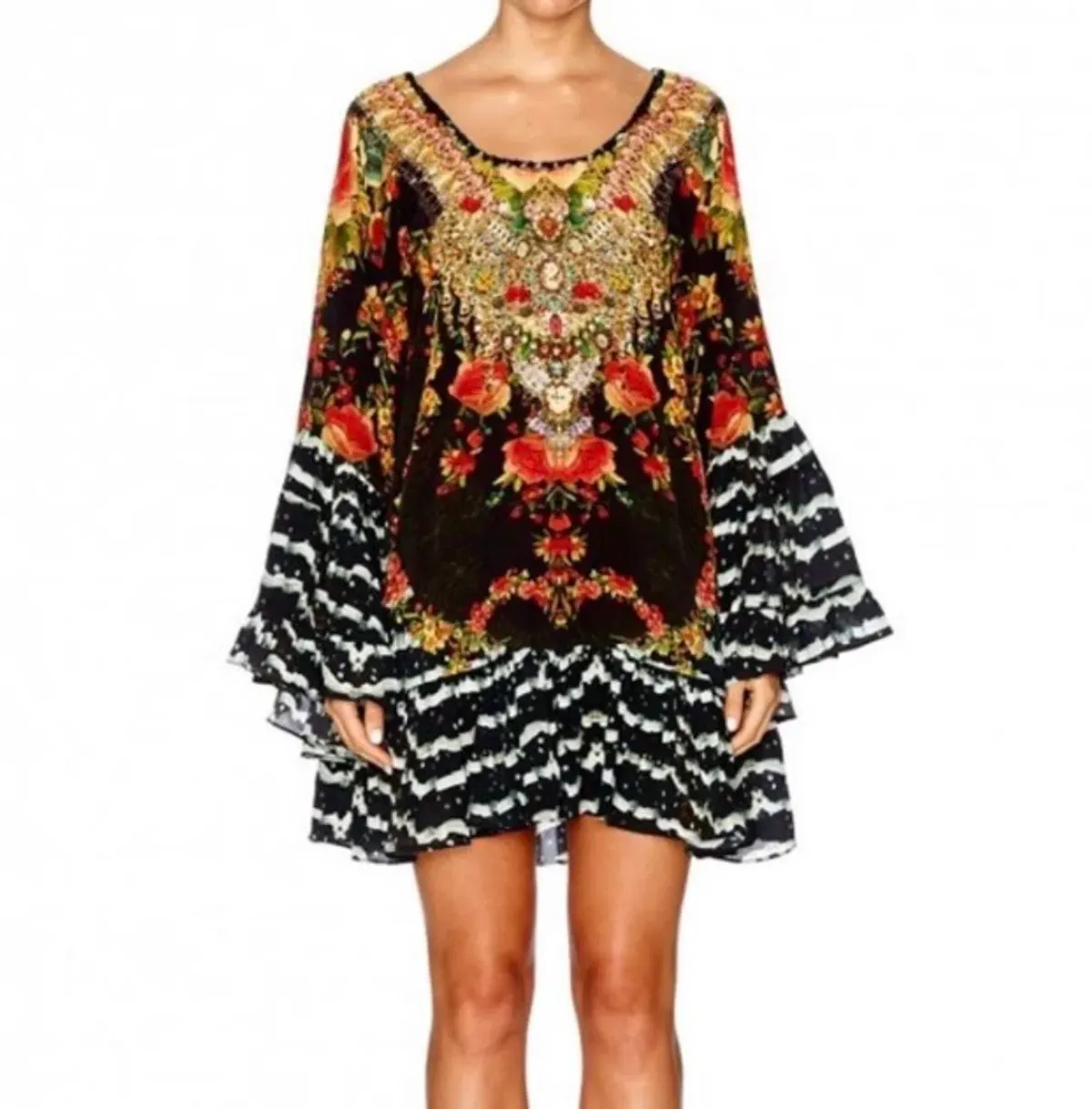 Camilla Lift the Veil A Line Mini Frill Dress Multi Size 10 - Image 2