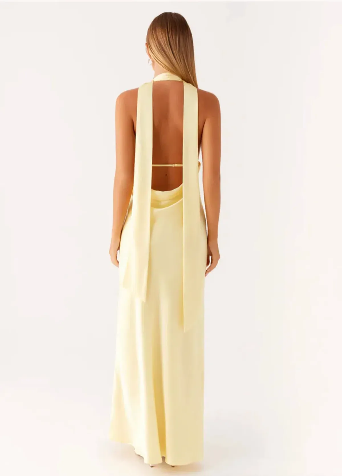 Peppermayo Alicia Satin Halter Maxi Dress - Image 4
