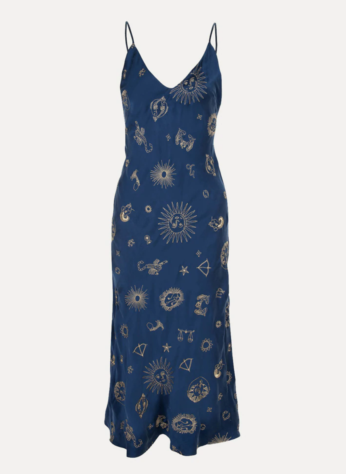 Realisation Par The 1996 Zodiac  Silk Slip Dress Blue Size 6 - Image 3