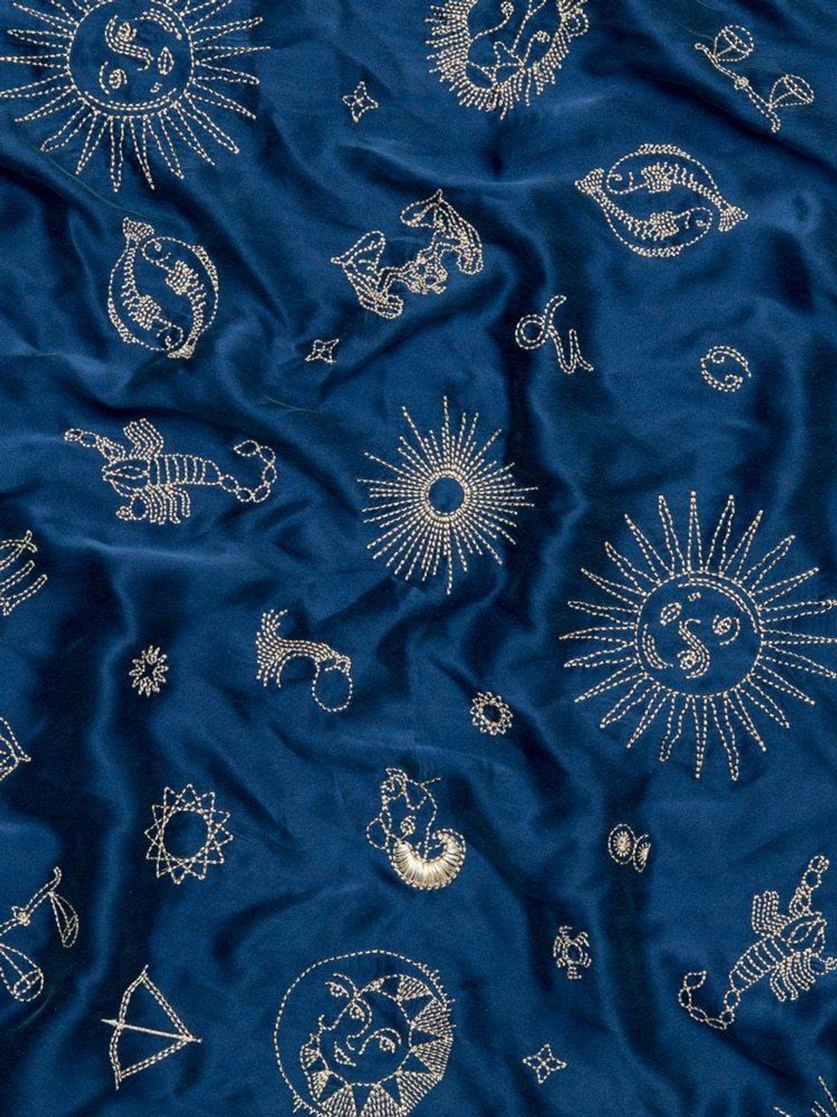 Realisation Par The 1996 Zodiac  Silk Slip Dress Blue Size 6 - Image 5