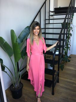 Manning Cartell Wrap Dress Tickled Pink Size 6 for rent on The Volte - image 4