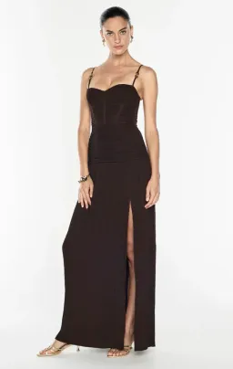 Manning Cartell Double Time Pleat Dress Dark Chocolate Size 8 for rent on The Volte - image 1