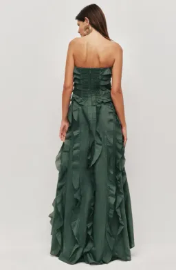 AJE Allairie Gown Forest Green Size 10 for rent on The Volte - image 2
