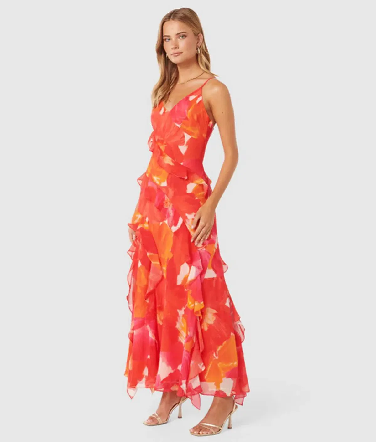 Poppy Ruffle Gown - Size AU 8 - Image 1