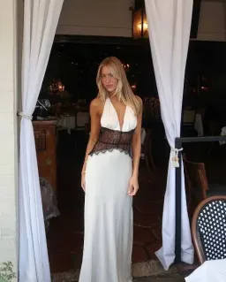 Meshki Dinah Maxi Dress in Black/Ivory size XS for rent on The Volte - image 1