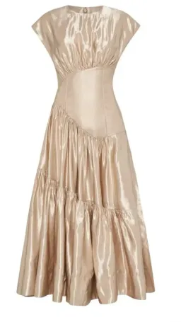 Aje Serendipity Reflection Midi Dress Champagne s.8 for rent on The Volte - image 4