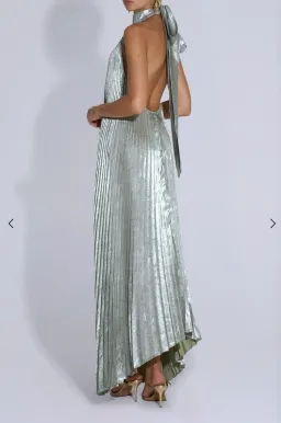 Lidee Opera Gown- Sage Shimmer  for rent on The Volte - image 3