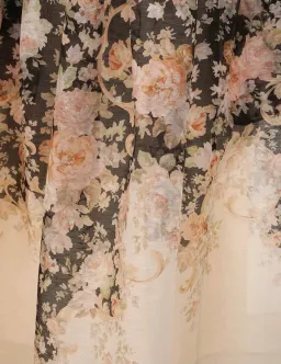 Zimmermann Illustration Midi Dress Tea Rococo Floral Size 3/AU14 for rent on The Volte - image 4