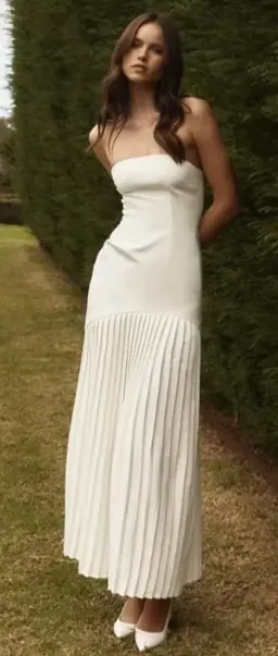 Bianca and Bridgett Mara pleated maxi dress for rent on The Volte - image 1