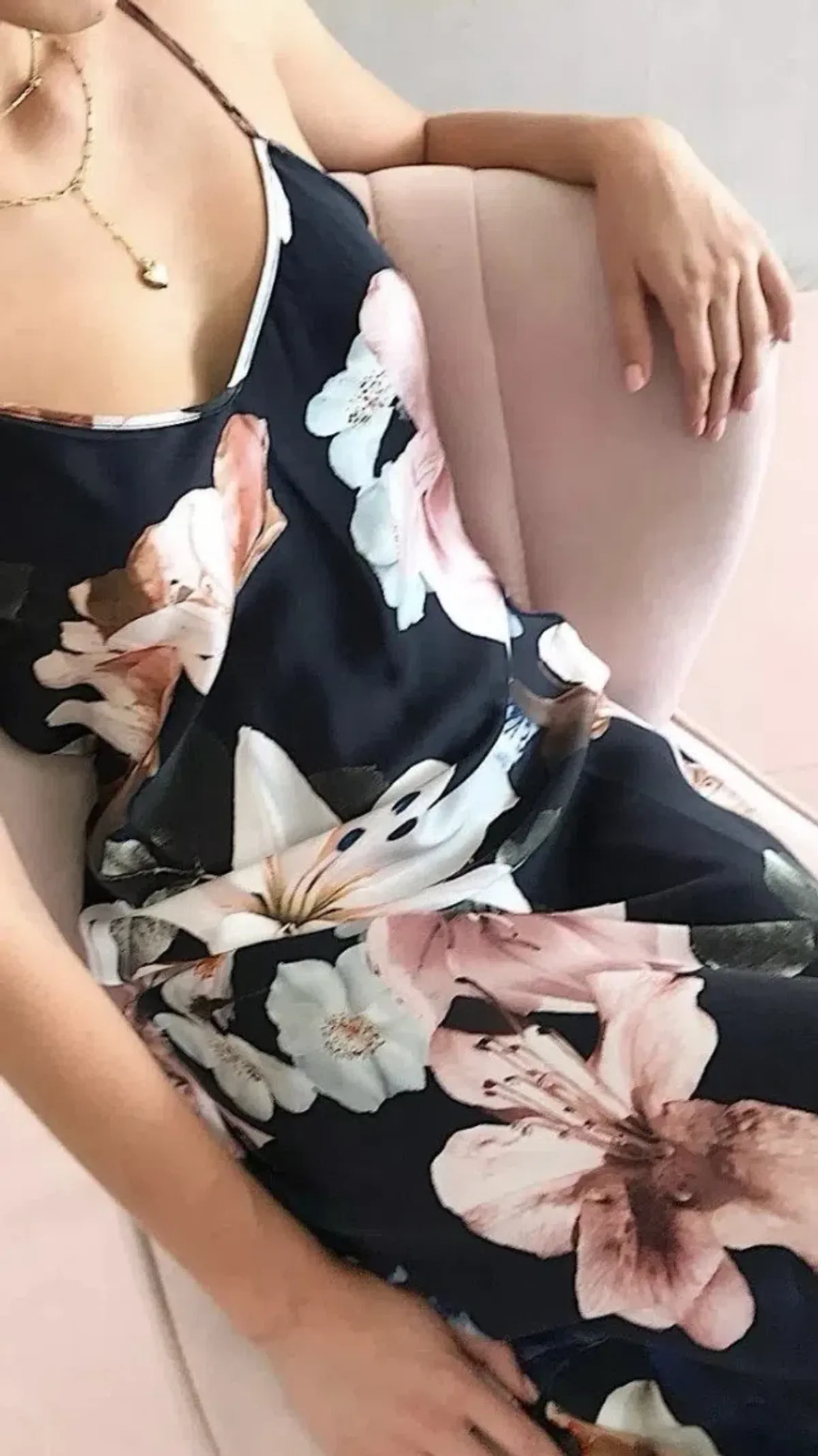 SILK LAUNDRY Lillies Dress Floral 90s Slip MIDI Silk s.L   - Image 3