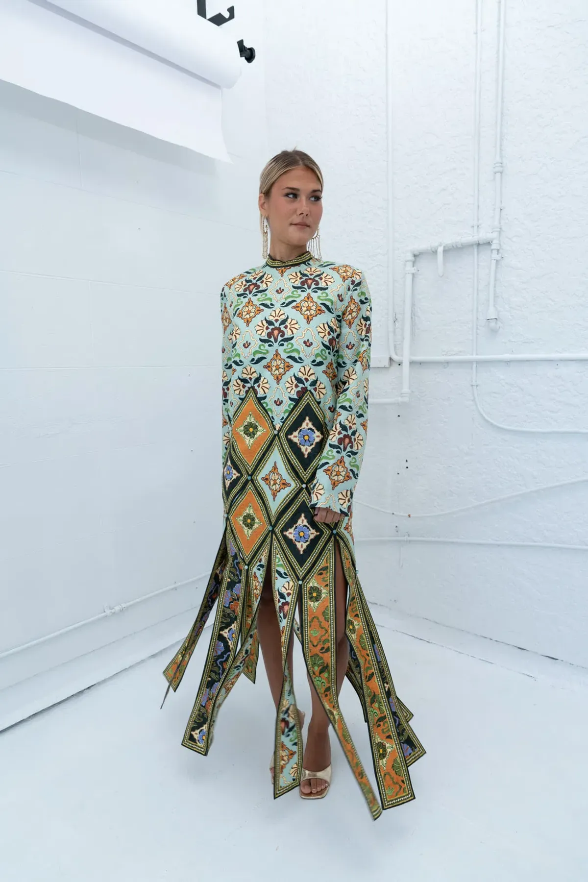 Alemais Cece Spliced Midi Dress- 8 - Image 1