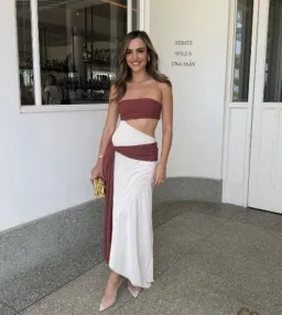 Bec and Bridge Ayla Strapless Dress in Rust Size 8 for rent on The Volte - image 1