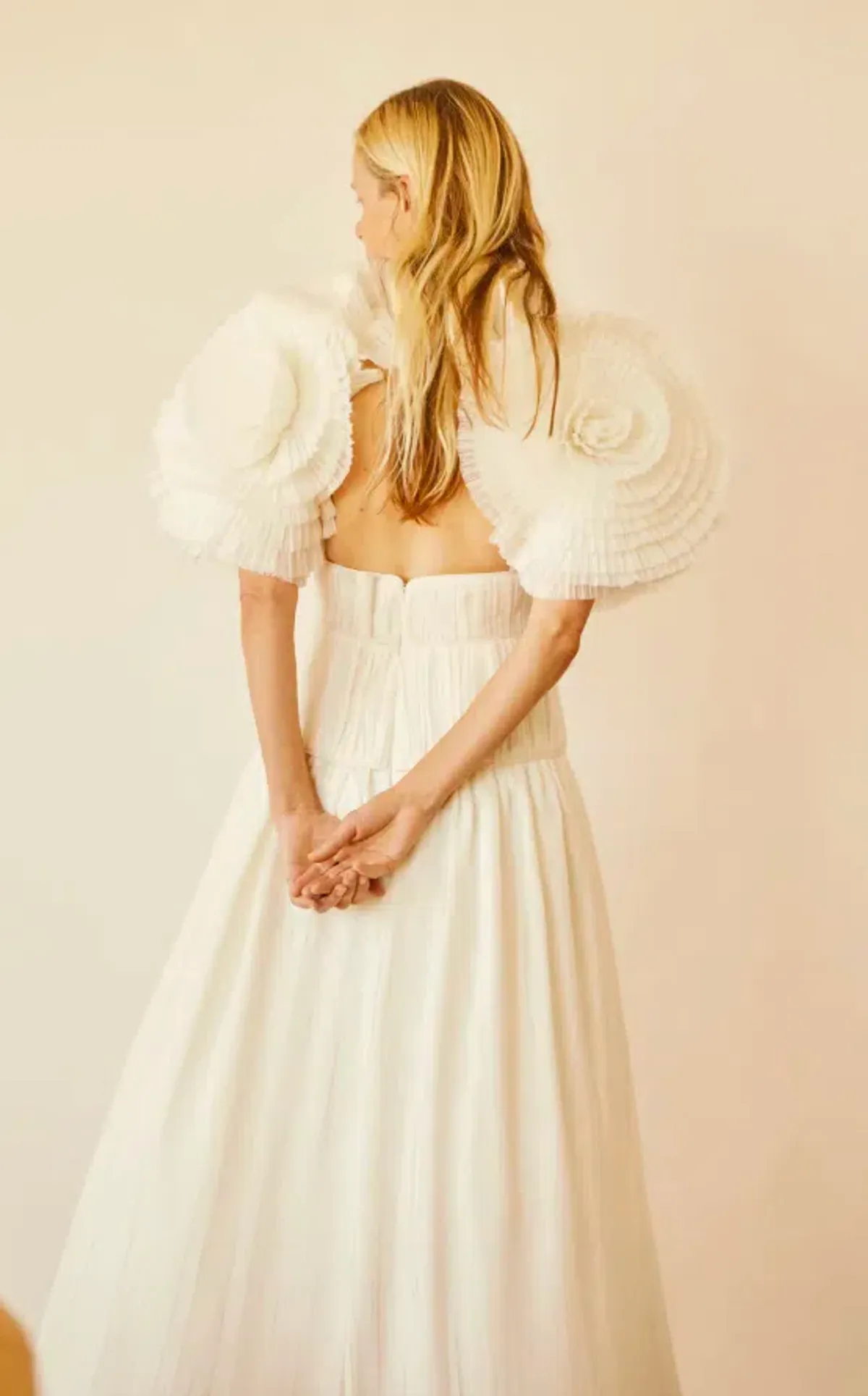 Aje Expressive Pleated Maxi Dress Ivory Size 8 / S - Image 2