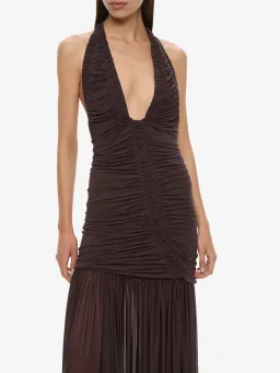 Christopher Esber Orion Gown in Malbec - Chocolate Size AU 6 for rent on The Volte - image 8