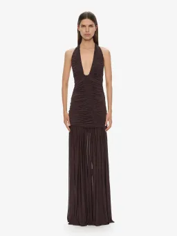 Christopher Esber Orion Gown in Malbec - Chocolate Size AU 8 for rent on The Volte - image 6