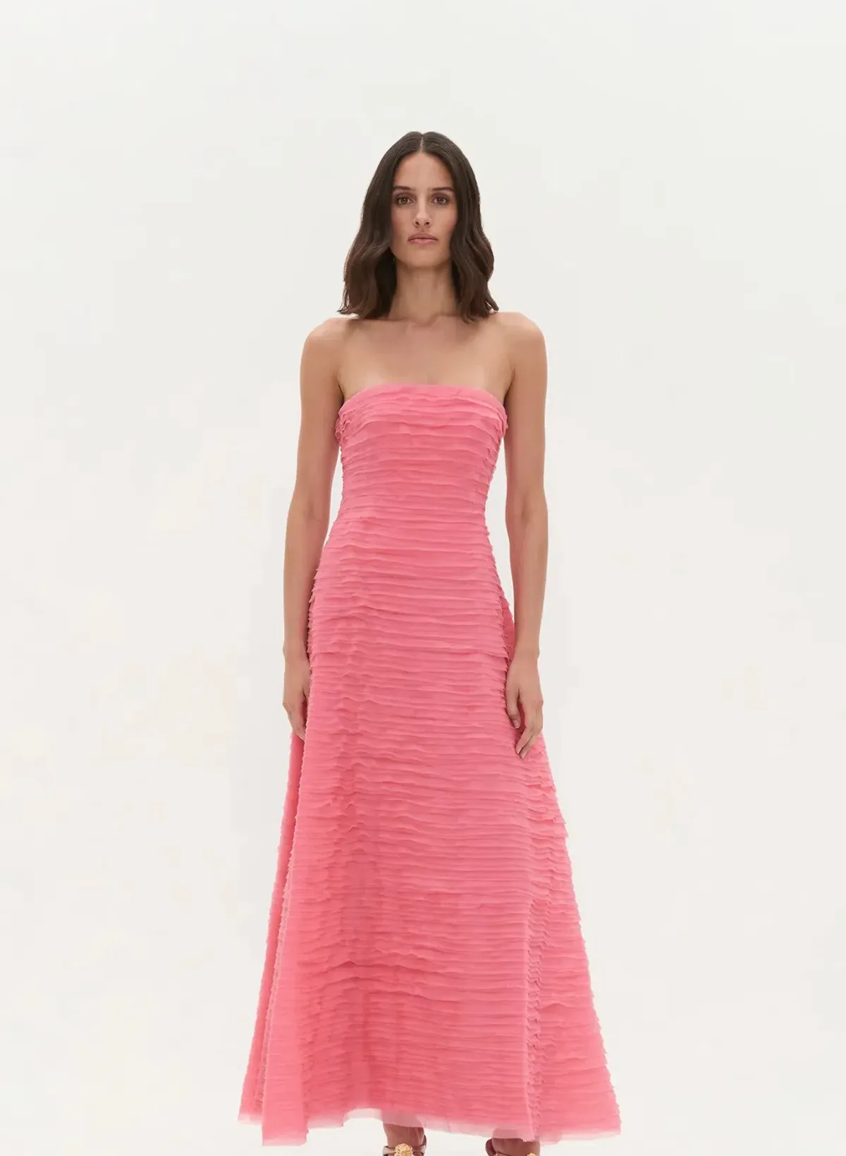 AJE Soundscape Maxi Dress in Guava Pink Size 12 - Image 1